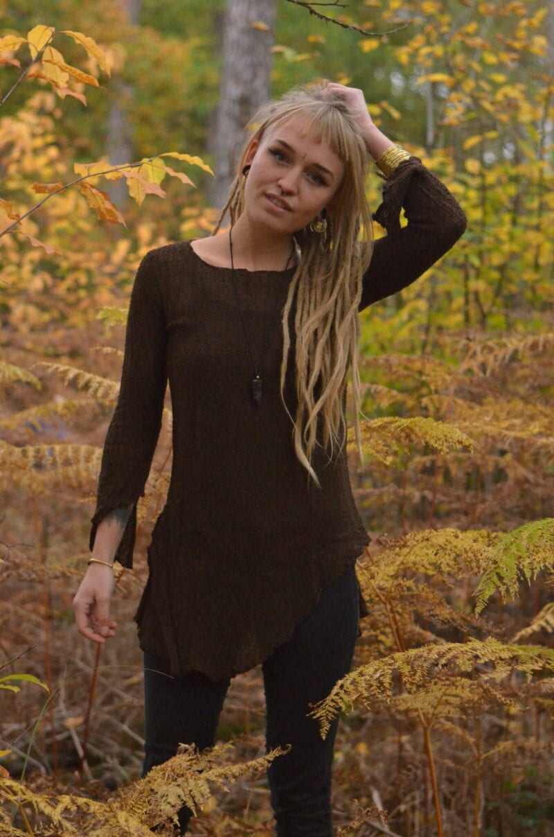 Zipfel Pulli -braun-