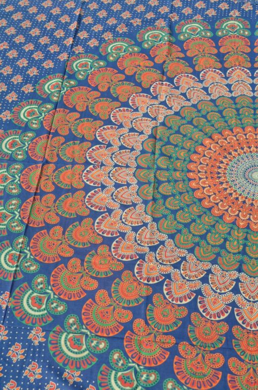 mandala-wand-tuch-blau-orange
