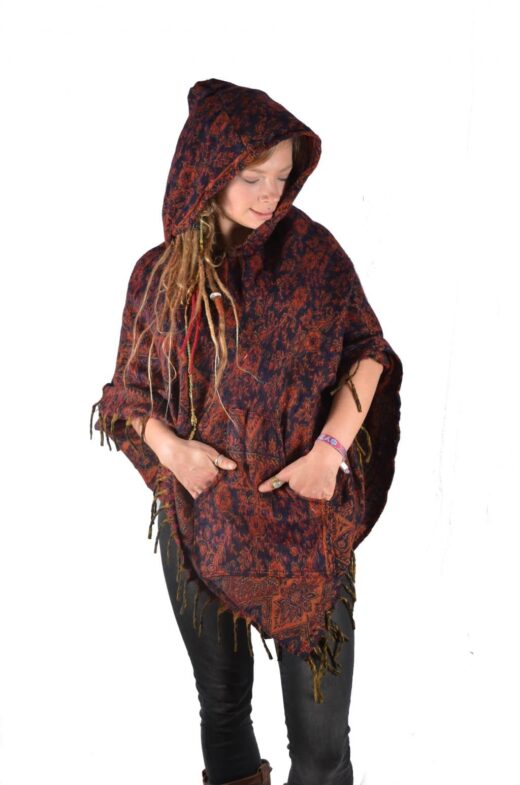 Poncho mit Hoodie