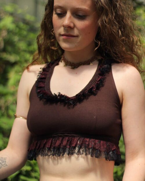 bustier-mit-spitze-braun