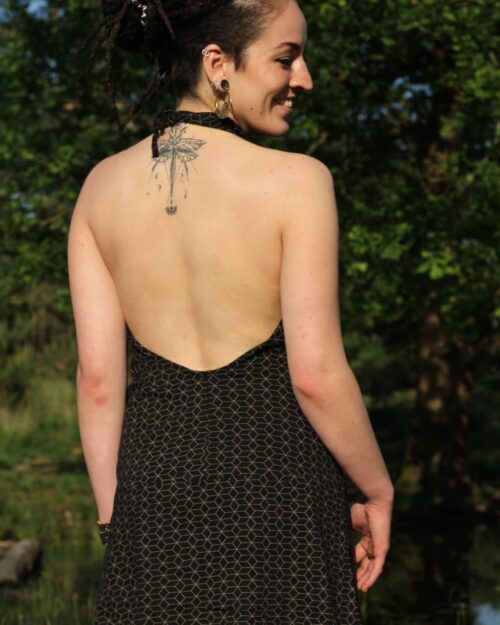 kleid-hippie-flower-of-life-schwarz