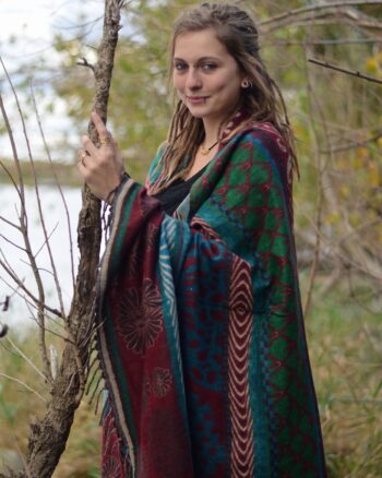 poncho-schal-atzteken-muster-ethno