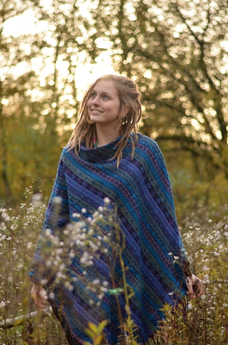 Poncho "Triangle" -blau- – Bild 2