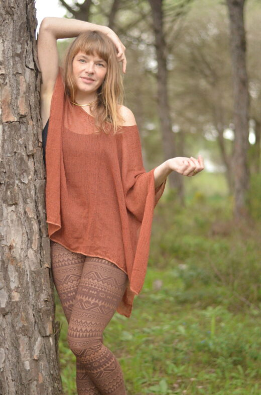 poncho-rost-farben-zipfel-oberteil-lagenlook