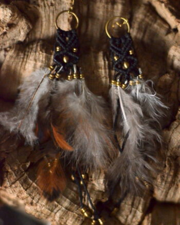 ohrringe-makrame-feder-schmuck-schwarz