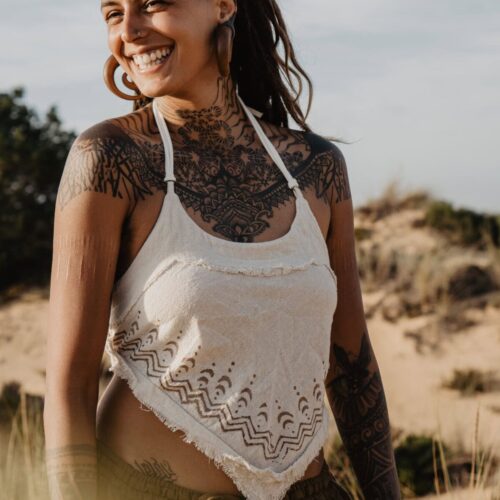 top-hippielook-mond-tribal-muster
