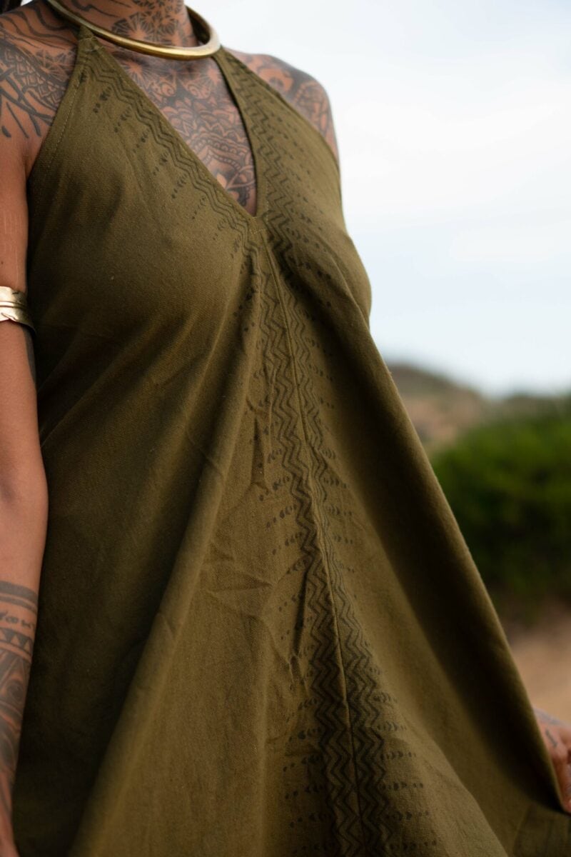 kleid-ethnostyle-olive-gruen