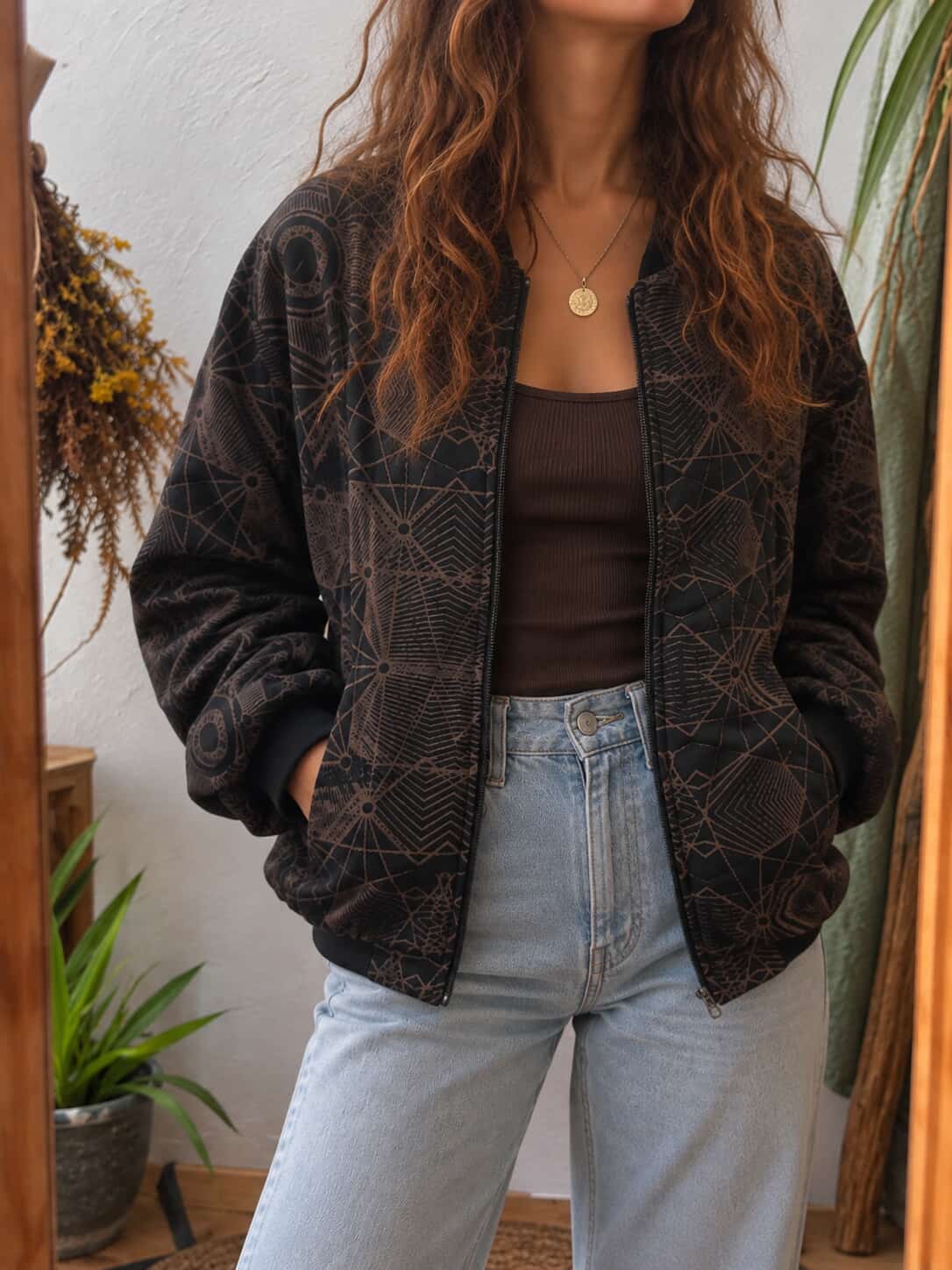 bomber-jacke-fleece-schwarz