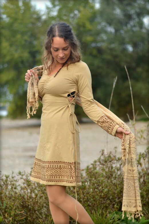hippie-kleid-lange-beige-boho