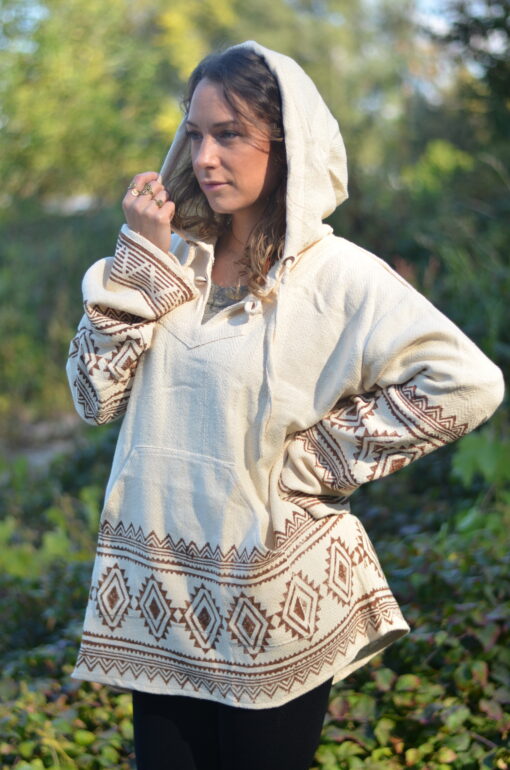 kapuzen-poncho-psy-wear-weiss