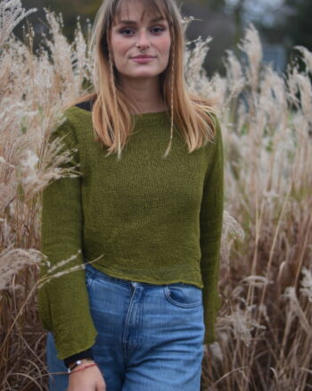 chrochet-pullover-olive-gruen