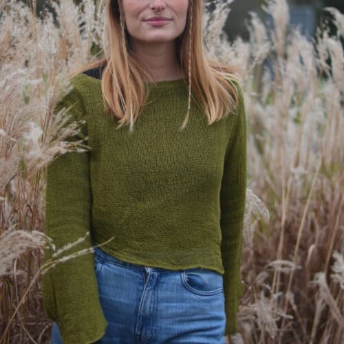 chrochet-pullover-olive-gruen