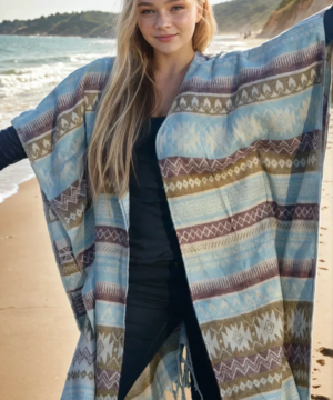 boho-poncho-beige-tuerkis