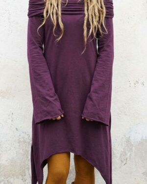 zipfel-kleid-hippie-schulterfrei