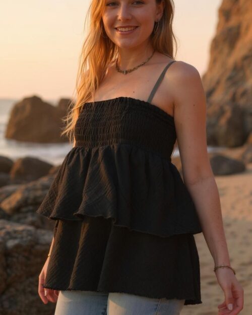 bandeau-top-boho-chic-schwarz
