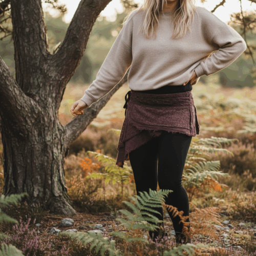 Spitzen Rock "Natural Spirit" -braun-