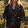 hippie-mode-weste-schwarz-gemustert