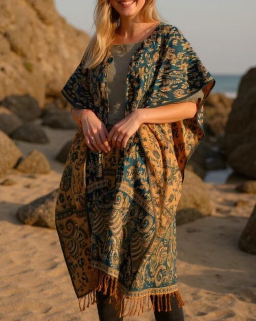 poncho-paisley-muster-tuerkis