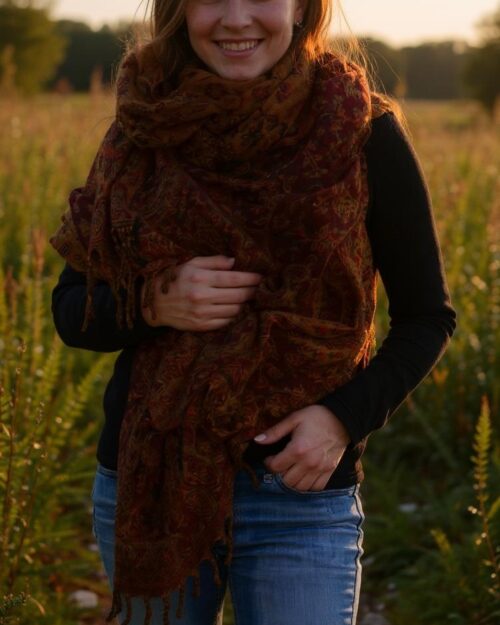 schal-marone-paisley-muster