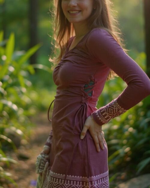 stretch-kleid-rosa-hippie-look