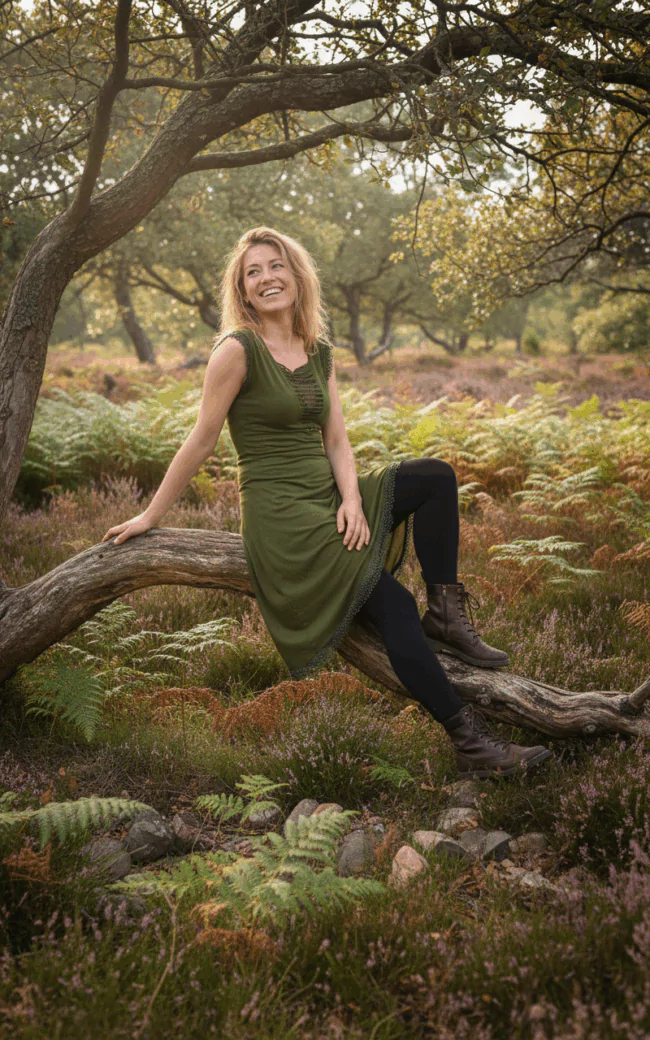 hippie-kleid-gruen-mit-cut-outs