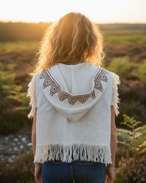 hoodie-weste-tribal-look-weiss
