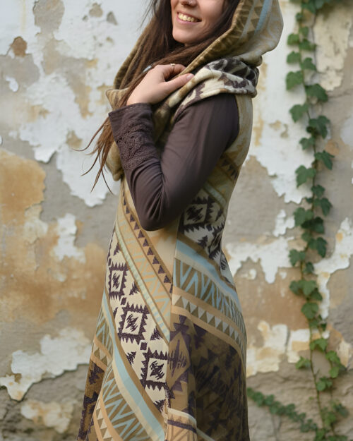 kapuzen-kleid-winter-hippieoutfit-beige