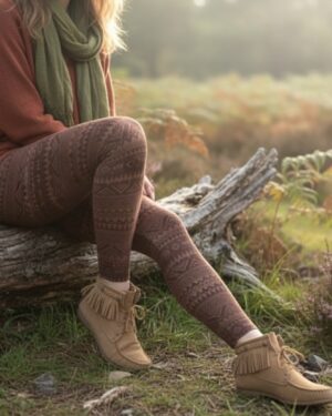 leggings-ethno-muster-braun