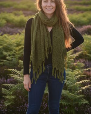 netz-schal-gruen-hippiestyle