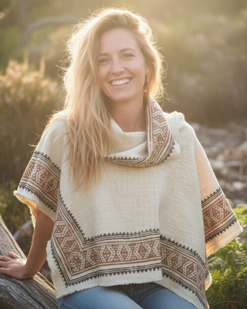 poncho-handloomed-tribal-muster-weiss