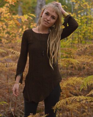 Zipfel Pulli -braun-