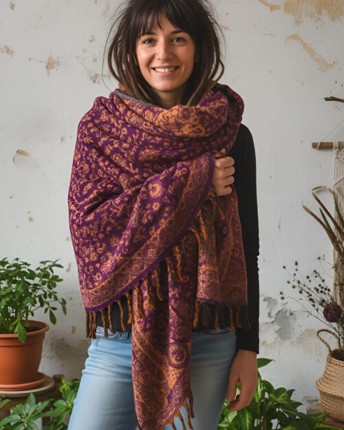 Paisley Schal "Bohemian" -pink-