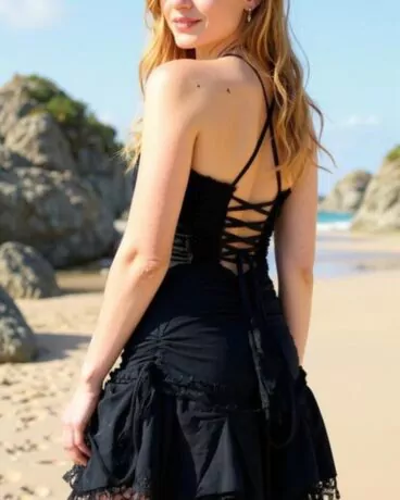 zipfel-kleid-mit-spitze-fairy-core