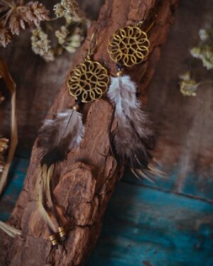 feder-ohrringe-mandala-muster-schmuck