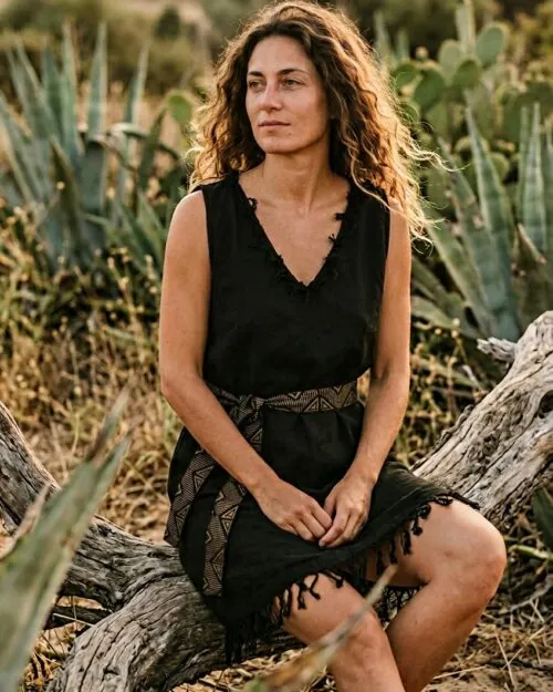 fransen-kleid-schwarz-hippie-kleidung