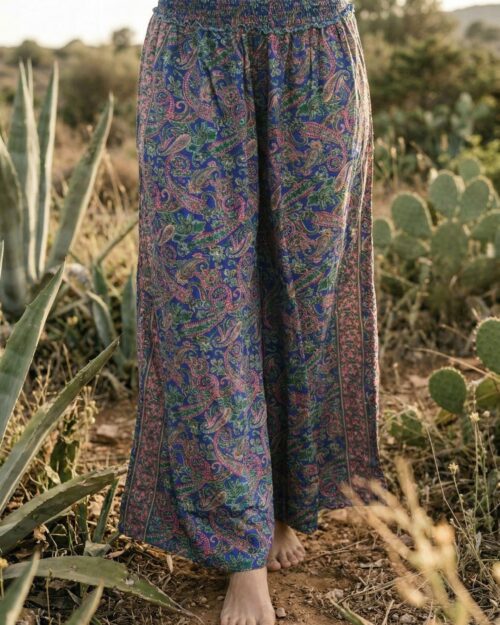 hippie-hose-blau-paisley-muster