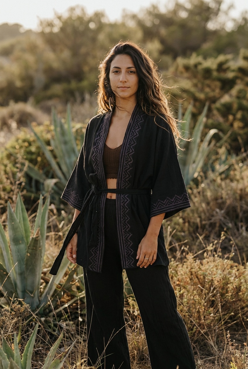 kimono-weste-hippie-style-blockprint-muster