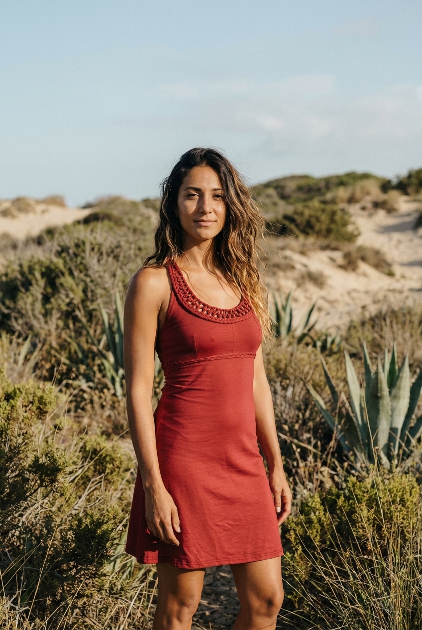 hippie-kleid-jersey-stretch-rot