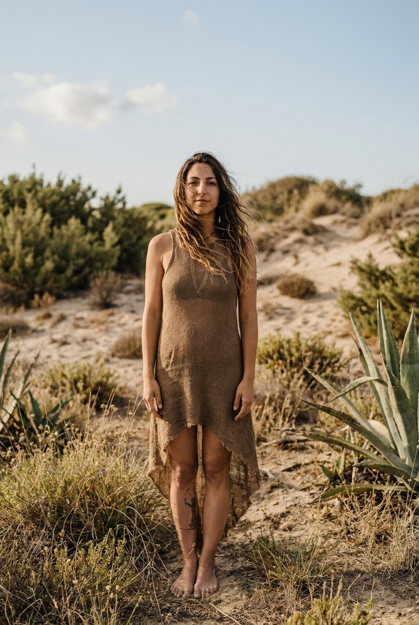 netz-kleid-beige-hippie-style