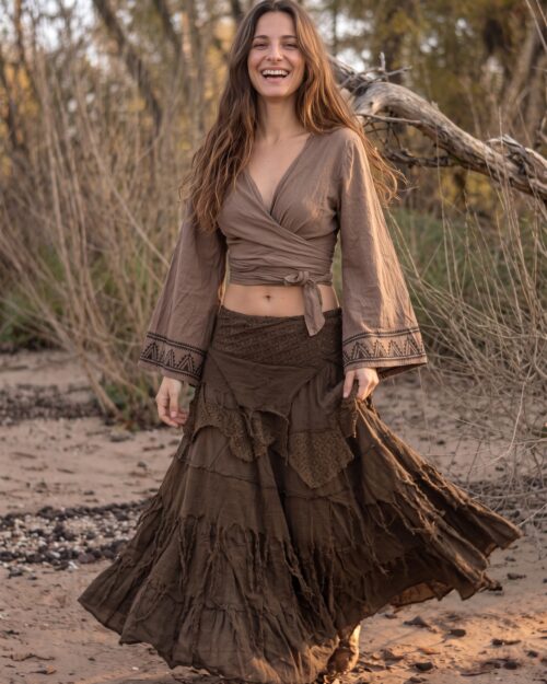 fransen-rock-boho-braun-hippiestyle
