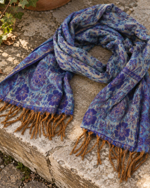 Paisley Schal "Boho" -hellblau- – Bild 2